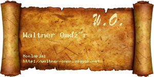Waltner Omár névjegykártya